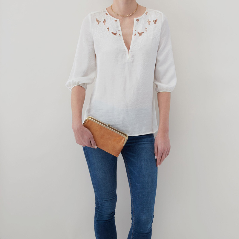 Hobo Lauren Clutch Wallet, Whiskey