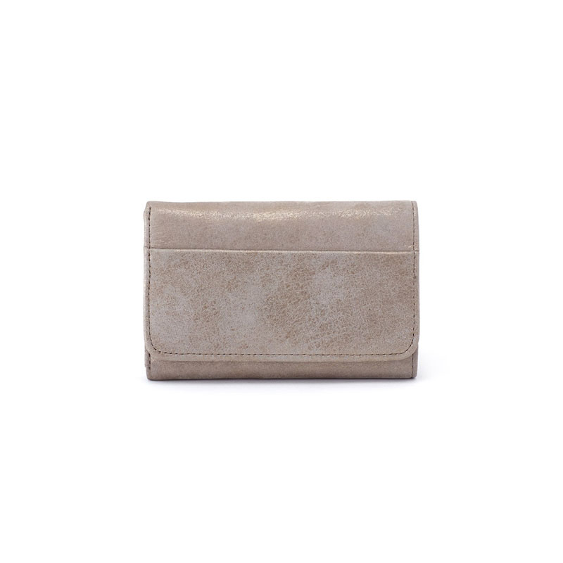 Hobo Jill Trifold Wallet, Metallic Granite Gold | VI-32149GRGLD | Borsheims