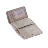 Hobo Jill Trifold Wallet, Metallic Granite Gold