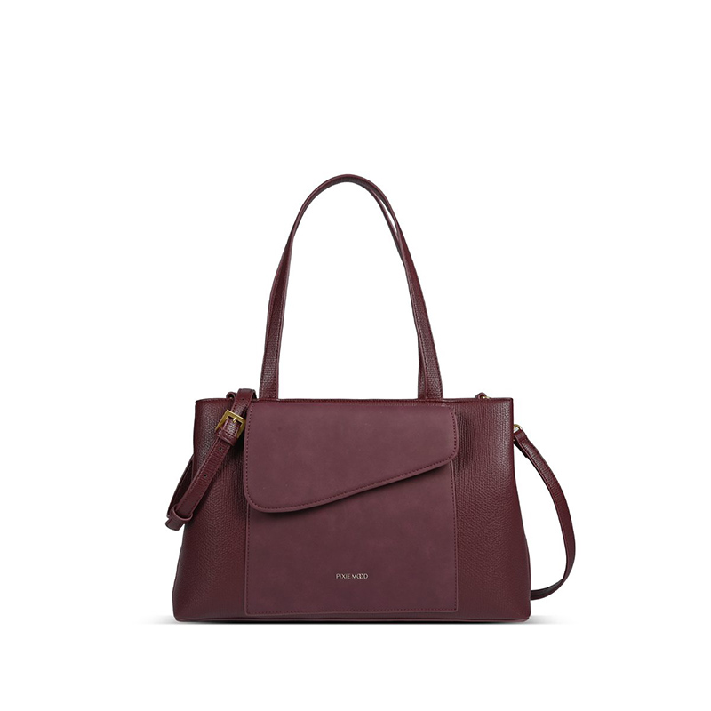 Pixie Mood Gracie Tote, Wine and Nubuck