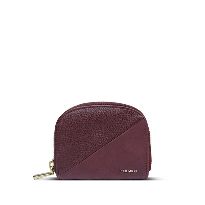 Pixie Mood Ida Card Case, Wine and Nubuck