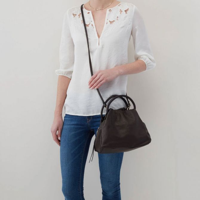 Hobo Darling Small Satchel, Black | SH-54363BLK | Borsheims