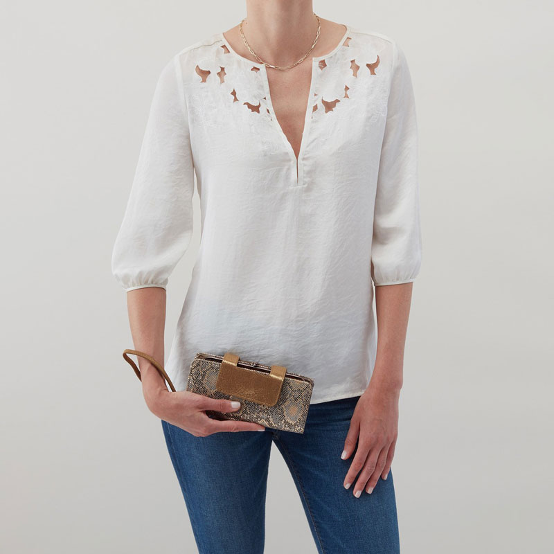 HOBO Nancy Continental Wallet, Limited Edition Metal Snake