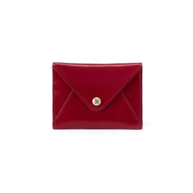 HOBO KIP Card Case, Cardinal Vintage Hide