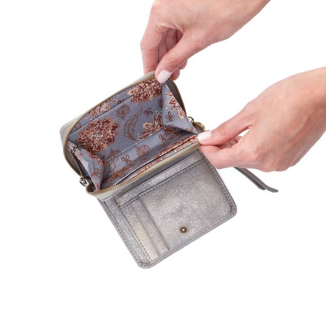 HOBO Pride Zip Around Wallet, Granite Gold Metallic | SO
