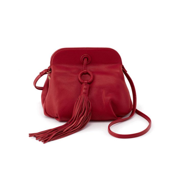HOBO Birdy Crossbody, Scarlet Velvet Pebbled Hide