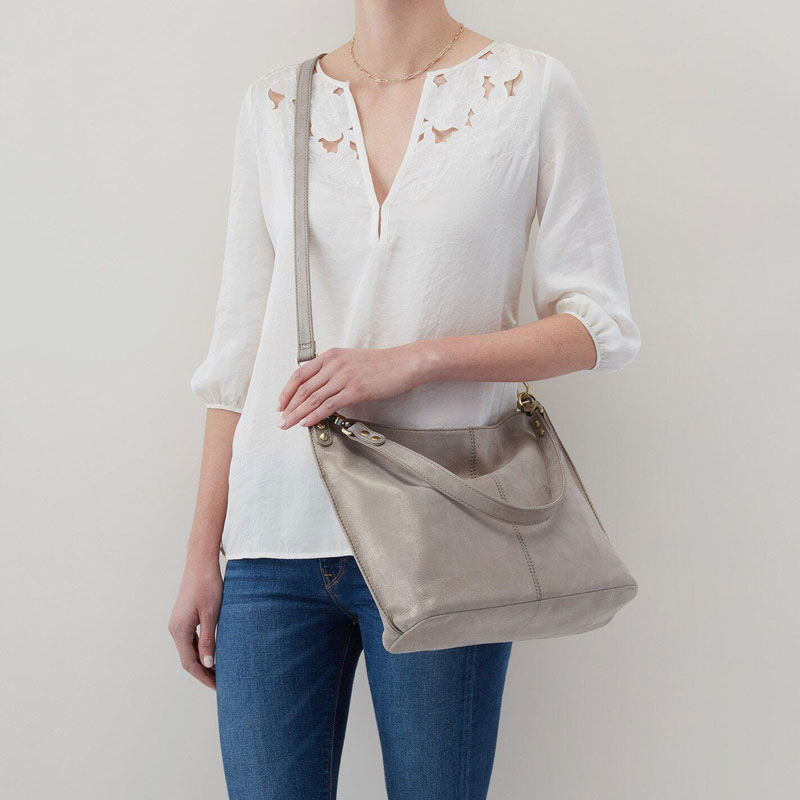 HOBO Pier Shoulder bag, Granite Gold Metallic