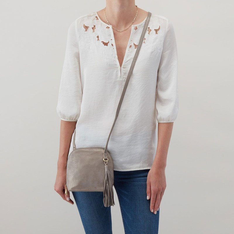 HOBO Nash Crossbody, Granite Gold Metallic