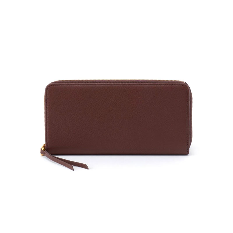 HOBO Waltz Continental Wallet, Mahogany Velvet Pebbled Hide