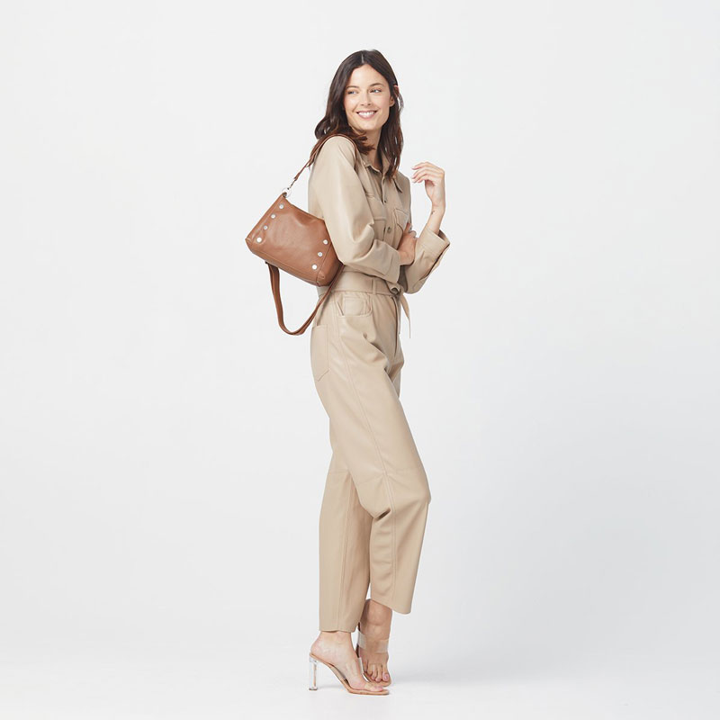 Hammitt Bryant Medium Crossbody Bag, Limited Edition Renaissance Cognac and Brushed Silver Tone