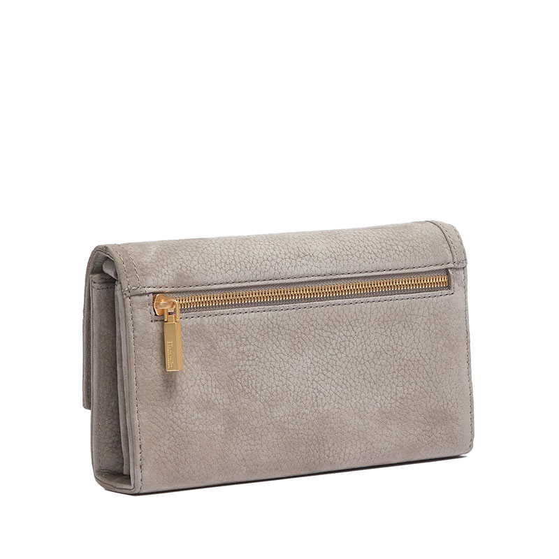 Hammitt AJ Crossbody Clutch, Limited Edition Grey Natural and Brushed Gold Tone