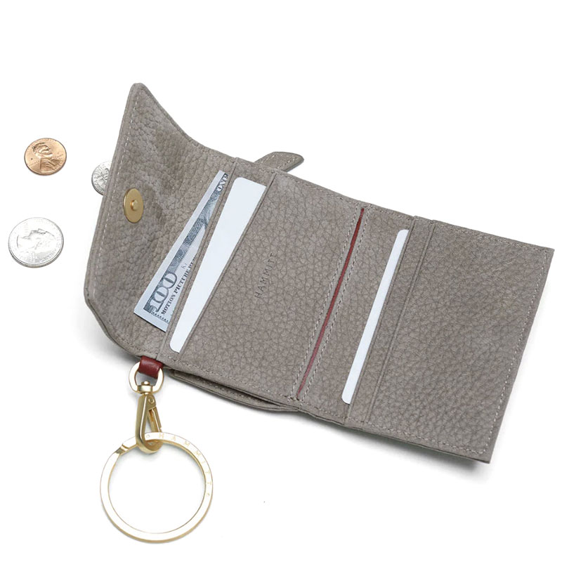 Hammitt Royce Wallet, Grey Natural and Brushed Gold Tone Hardware