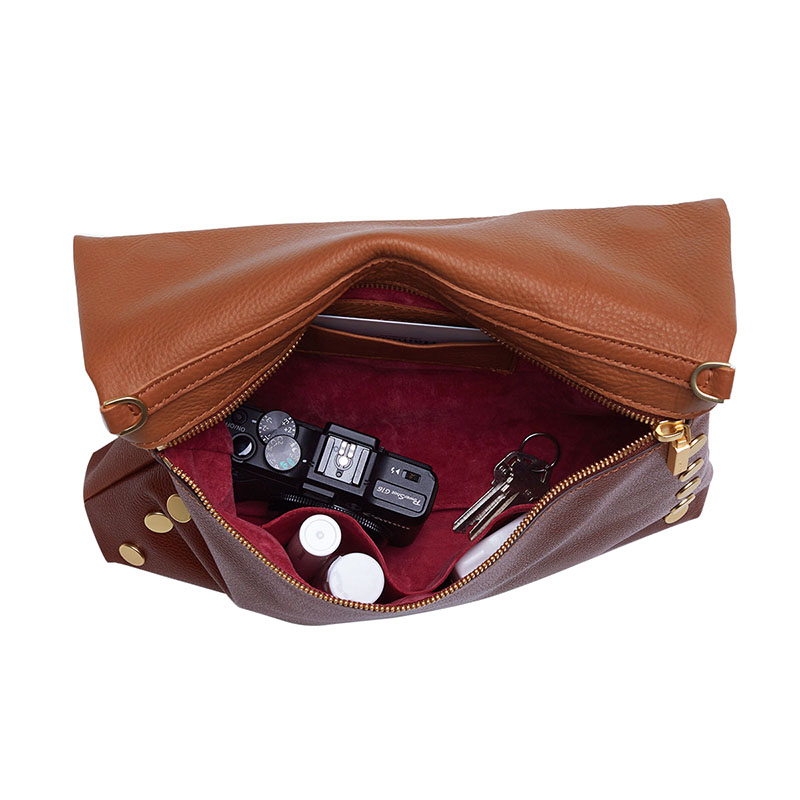 Hammitt VIP Large Crossbody Bag, Limited Edition Manzanita Tan and Brushed Gold Tone Hardware