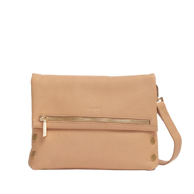Hammitt VIP Medium Crossbody Bag, Limited Edition Barley Tan and Brushed Gold Tone Hardware