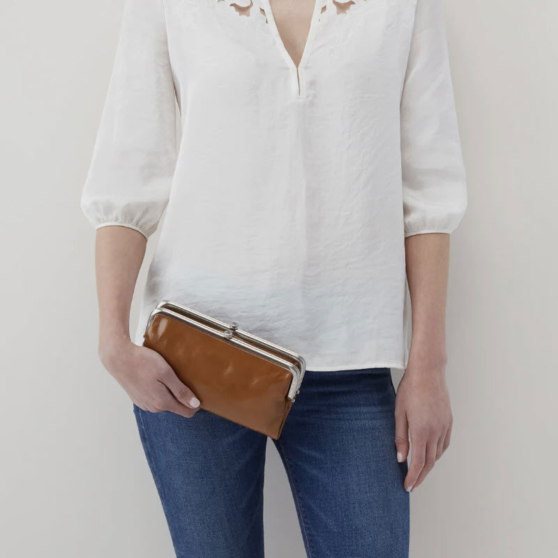 HOBO Lauren Clutch Wallet, Truffle