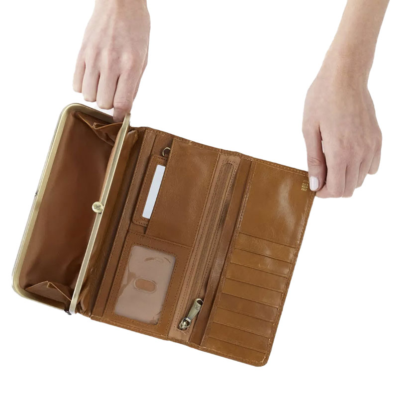 HOBO Rachel Continental Wallet, Truffle Vintage Hide