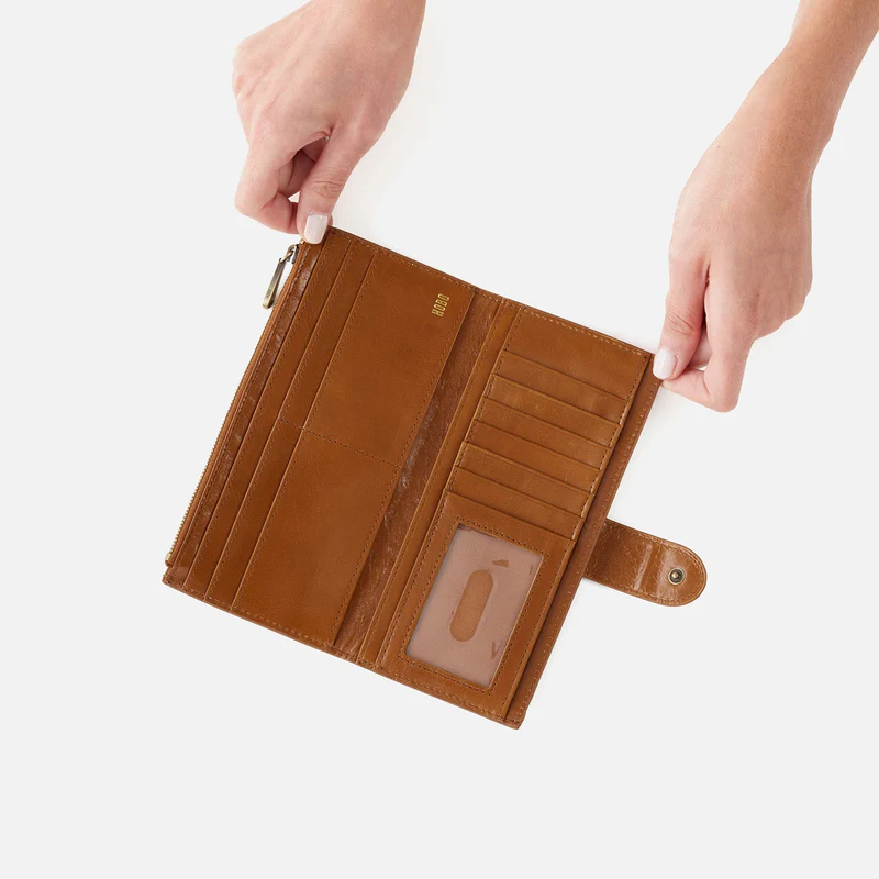 HOBO Dunn Continental Wallet, Truffle
