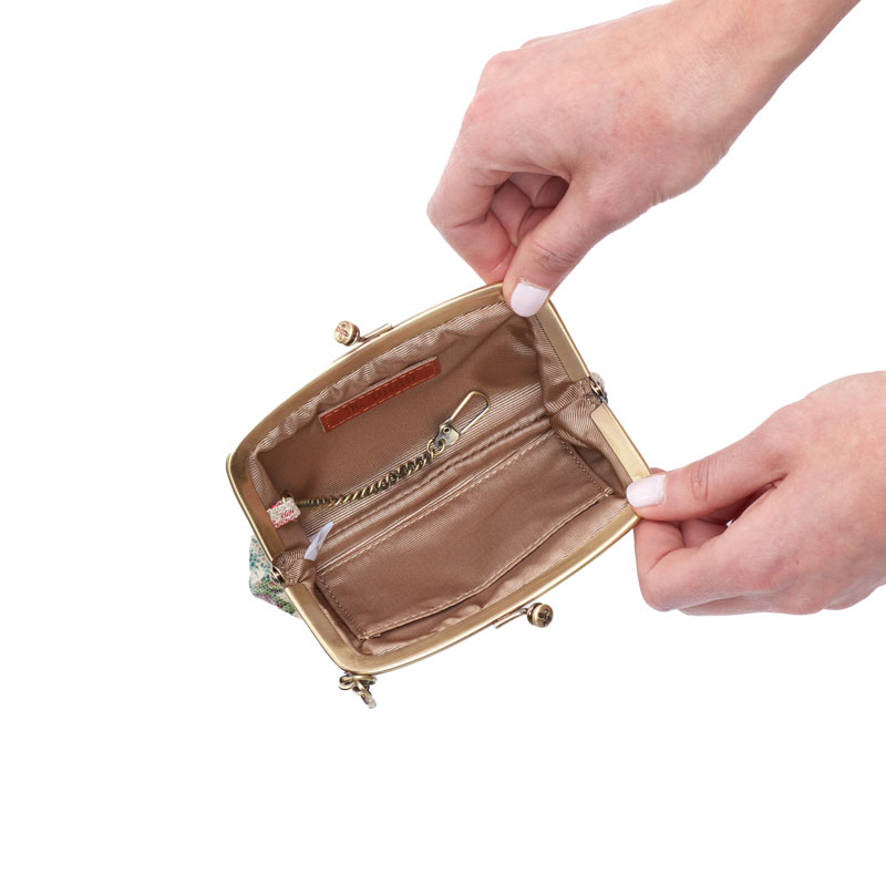 HOBO Cheer GO Frame Pouch, Limited Edition Floral Stitch Print