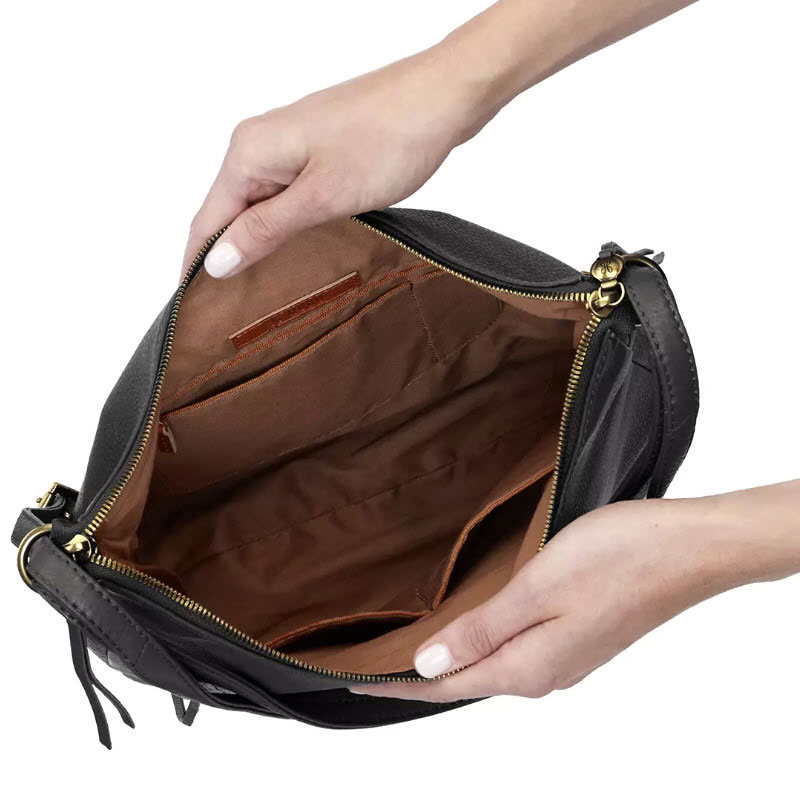 HOBO Merrin Convertible Backpack, Black Velvet Pebbled Hide