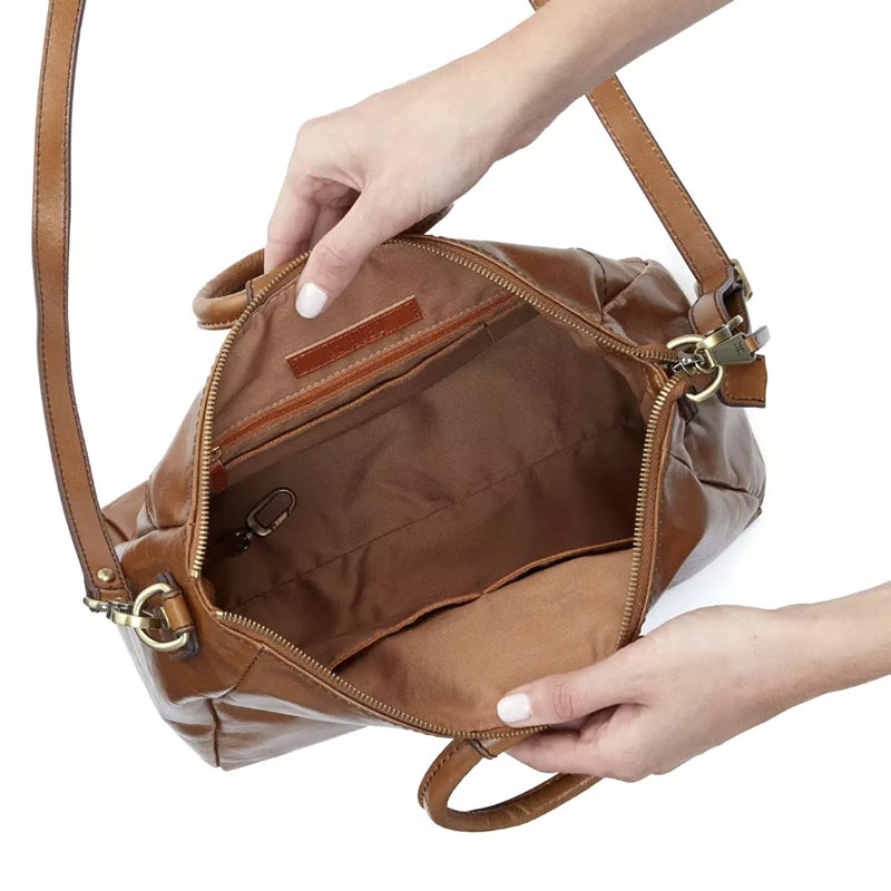 HOBO Sheila Medium Satchel, Truffle Vintage Hide