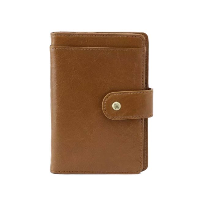 HOBO Vax Compact Wallet, Truffle Vintage Hide