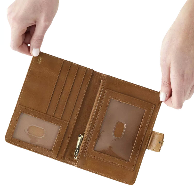 HOBO Vax Compact Wallet, Truffle Vintage Hide