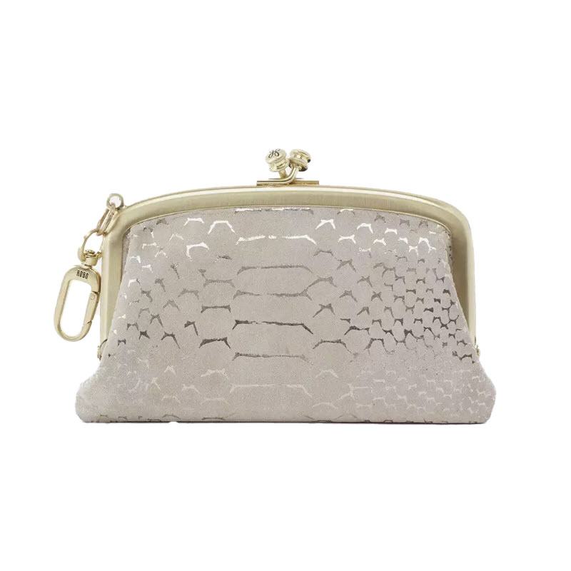 HOBO Cheer GO Frame Pouch, Limited Edition Gold Filigree Exotic Pattern