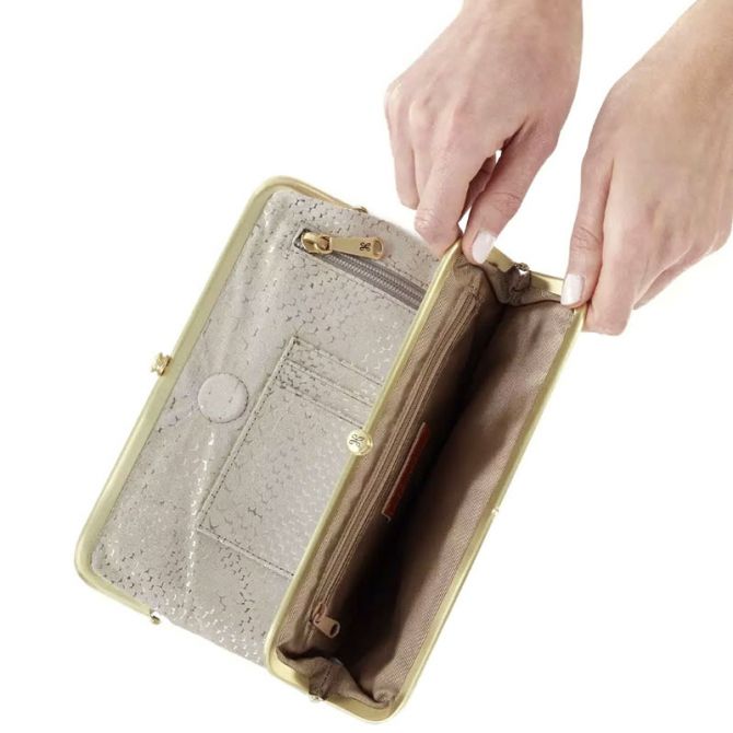 HOBO Lauren Clutch Wallet Limited Edition Gold Filigree Exotic Pattern VI 3385GFEX Borsheims