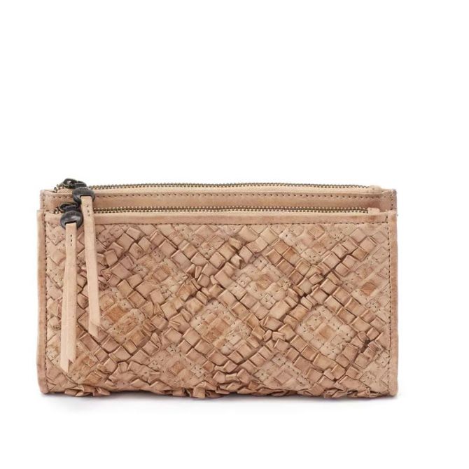 HOBO Marker Clutch Wallet, Sand Dollar Artisan Weave