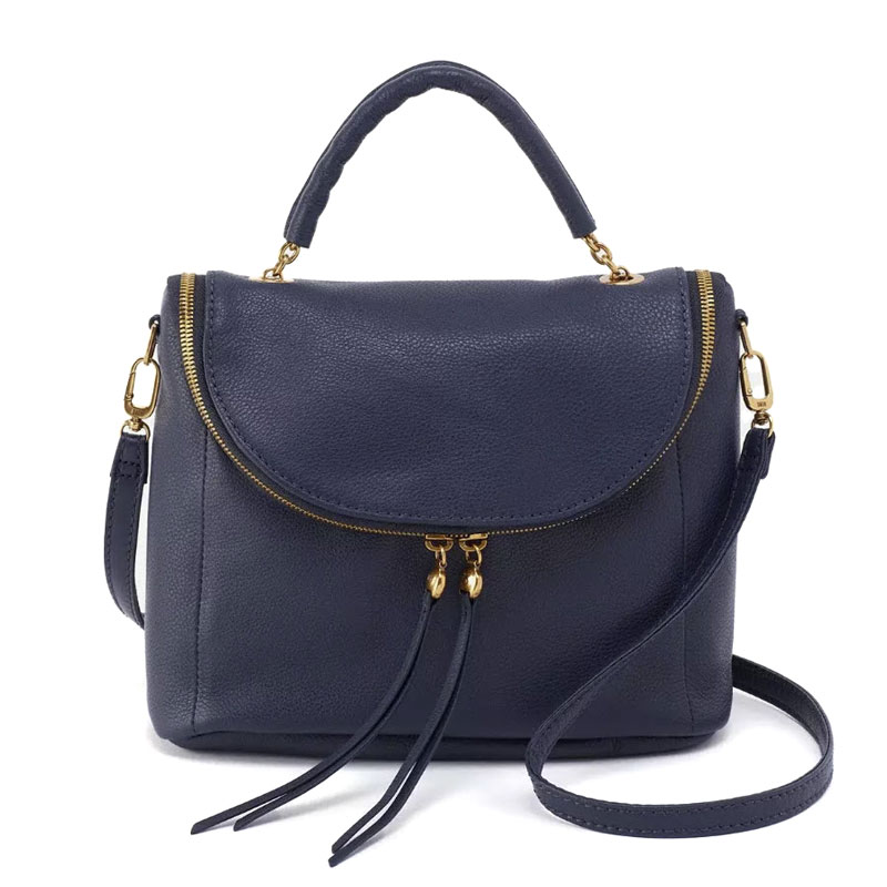 HOBO Fern Satchel, Sapphire Velvet Pebbled Hide