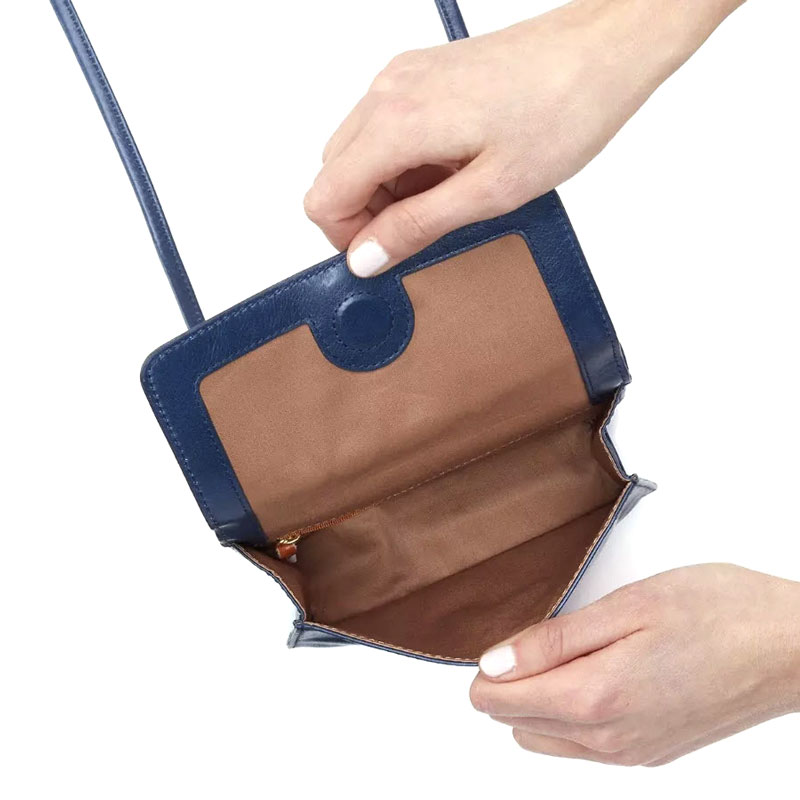 HOBO Jill Wallet Crossbody, Denim Vintage Hide