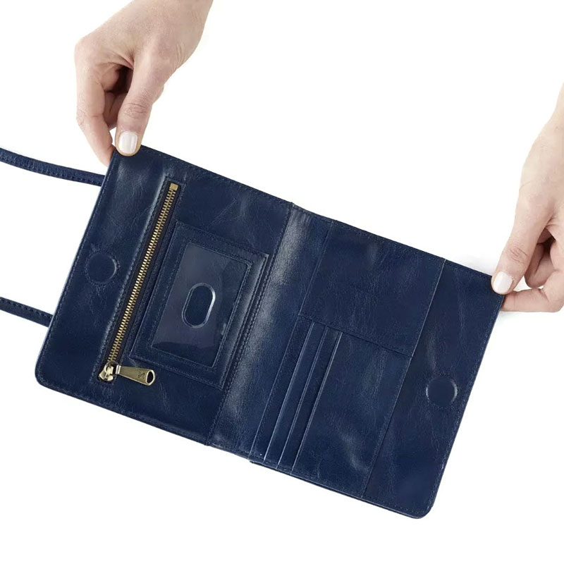 HOBO Jill Wallet Crossbody, Denim Vintage Hide