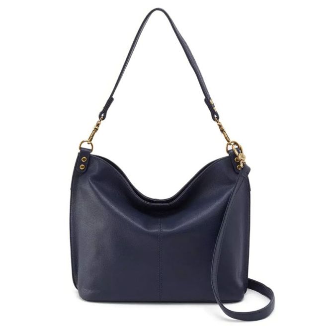 HOBO Pier Shoulder Bag, Sapphire Velvet Pebbled Hide