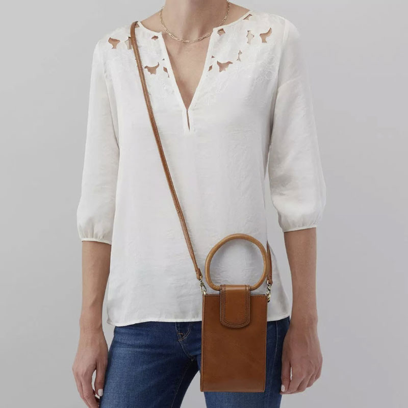 HOBO Sheila Phone Crossbody, Truffle Vintage Hide