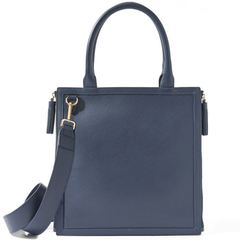 Neely & Chloe No. 61 Goat Embossed Monday Tote, Navy