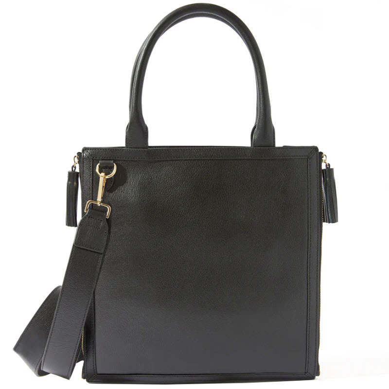 Neely & Chloe No. 61 Goat Embossed Monday Tote, Black