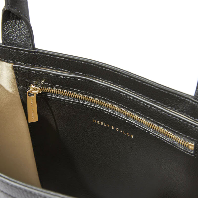 Neely & Chloe No. 61 Goat Embossed Monday Tote, Black