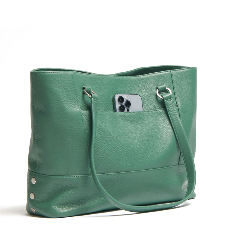 Hammitt Andersen Tote, Limited Edition Verdant Green and Brushed Silver Tone Hardware