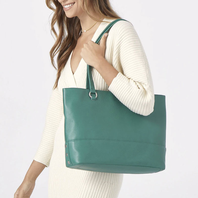 Hammitt Andersen Tote, Limited Edition Verdant Green and Brushed Silver Tone Hardware