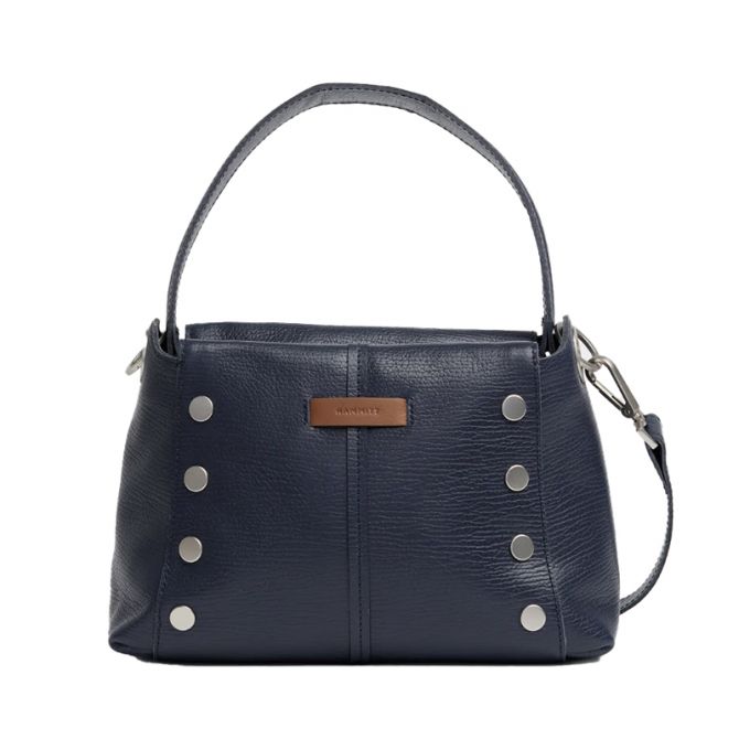 Hammitt Bryant Medium Shoulder Bag, Indigo Navy and Brushed Silver Hardware