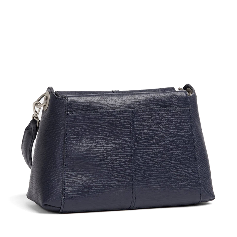 Hammitt Bryant Medium Shoulder Bag, Indigo Navy and Brushed Silver Hardware