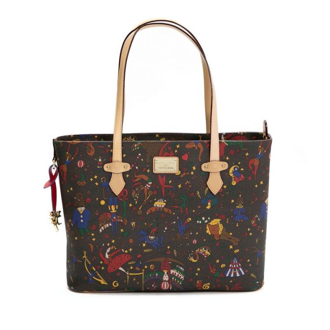Piero Guidi Chiara Magic Circus Brown Shopping Tote, Large