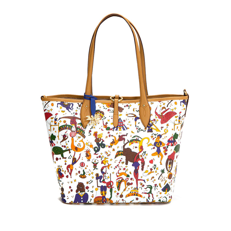 Piero Guidi Elisa Magic Circus Shopping Tote, White