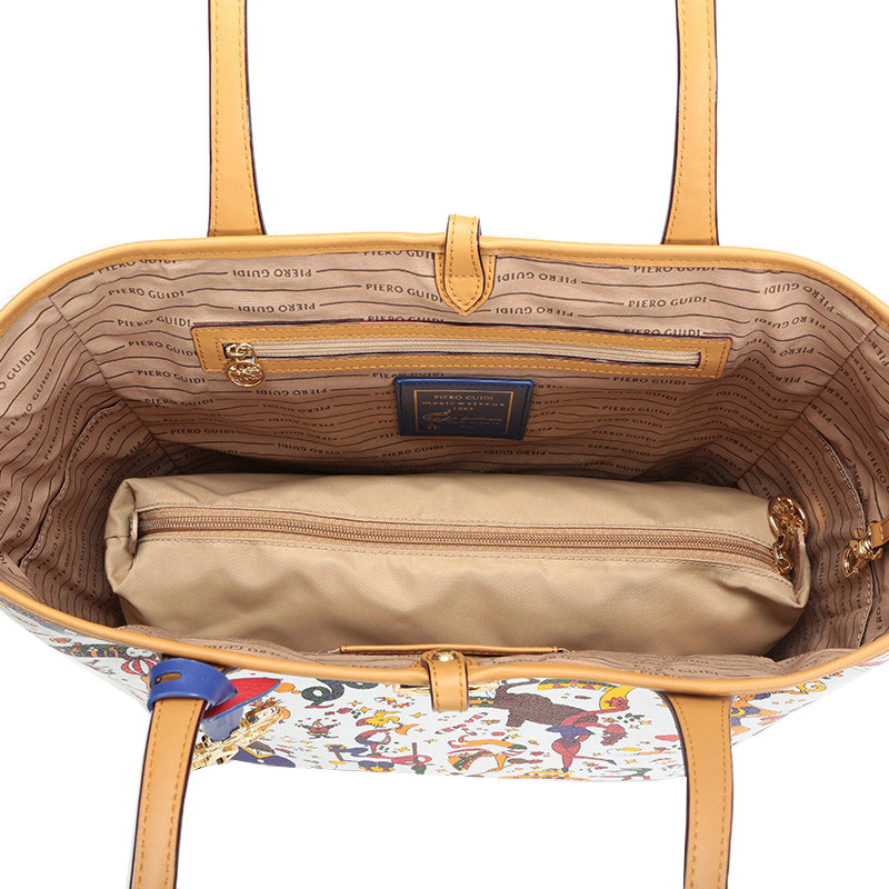 Piero Guidi Elisa Magic Circus Shopping Tote, White