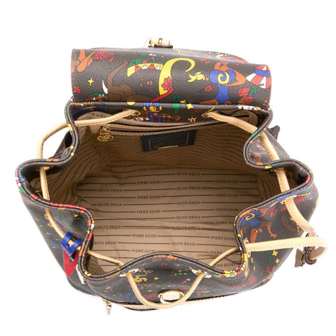 Piero Guidi Roma Zaino Magic Circus Backpack, Brown | 215051985-95