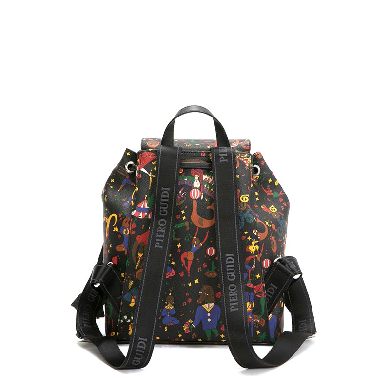 Piero Guidi Roma Zaino Magic Circus Backpack, Black