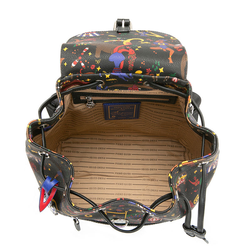 Piero Guidi Roma Zaino Magic Circus Backpack, Black