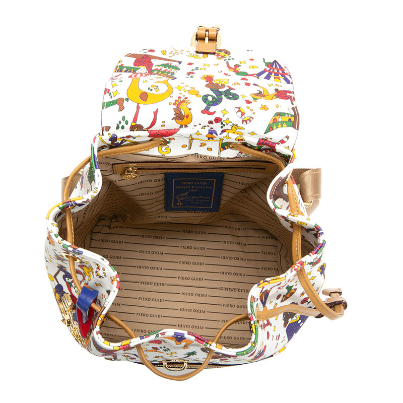 Piero Guidi Roma Zaino Magic Circus Backpack, White