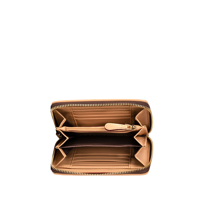 Piero Guidi Magic Circus Short Zip Around Wallet, Brown