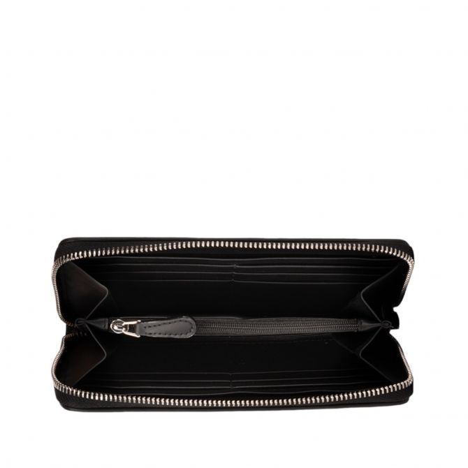 Piero Guidi Portafoglio Donna Zip Around Wallet, Black L02444038